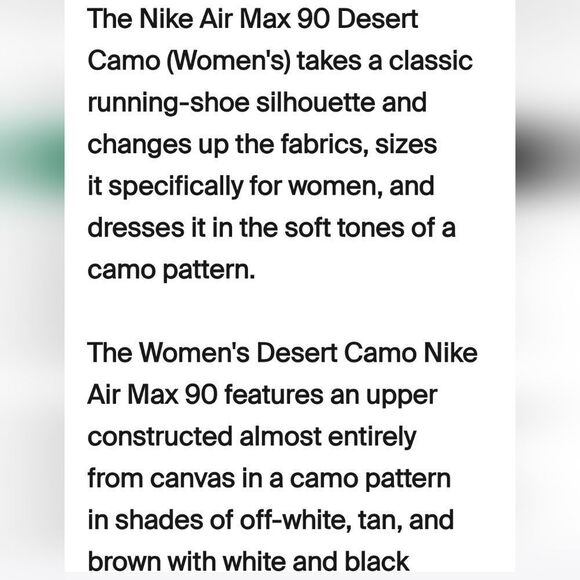 NIKE womens air max 90 desert camo like new in box size 8.5 - Picture 15 of 16